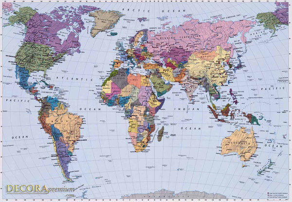 Comprar Fotomural World Map Komar