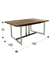 TABLE SALLE A MANGER MILENIA 180X100 Schuller