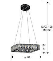LAMPARA LED DIVA 28X28 DIMABLE SCHULLER