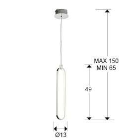 Lámpara 1L led Colette cromo Schuller