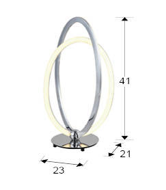 Lámpara de mesa led Ocellis cromo Schuller