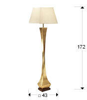 Lámpara de pie Deco oro Schuller