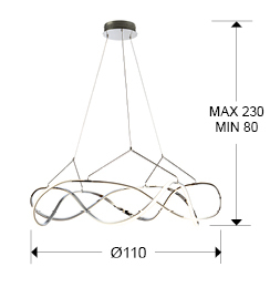 Lámpara LED MOLLY 110Ø cromo DIM Schuller