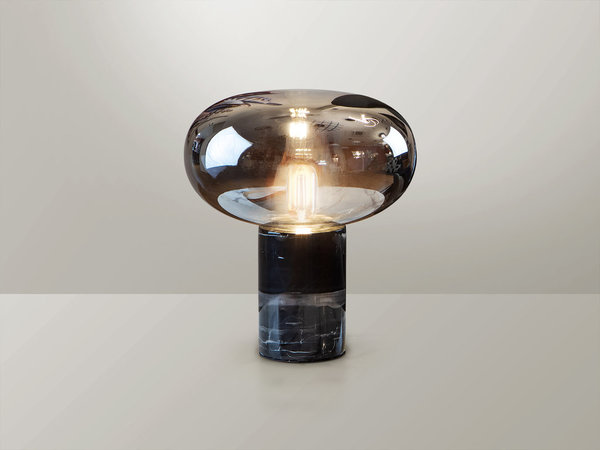 Lámpara de mesa Fungi 1L mármol negro Schuller