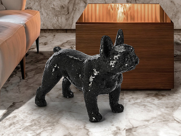 Figura Bulldog Atila cristal negro Schuller