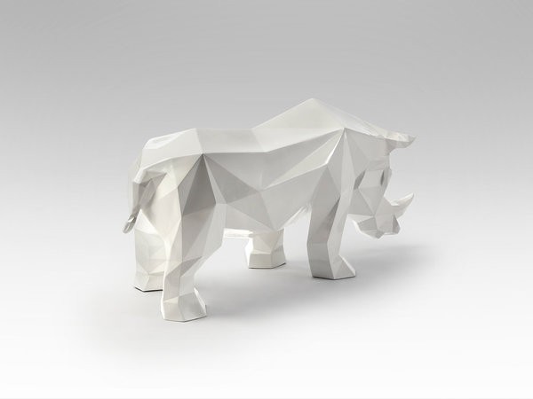 Figurine Futur Rhino Rhinocéros blanc Schuller