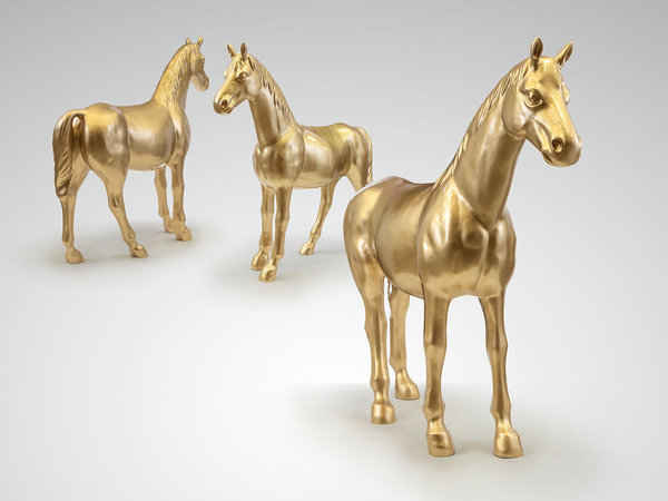 Figurine grand cheval doré Pegasus Schuller