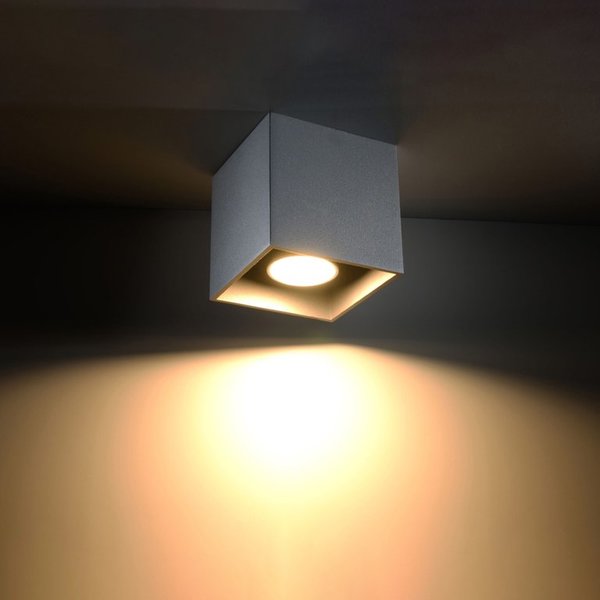 Lámpara de techo QUAD 1 gris Sollux