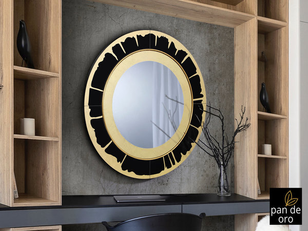 Miroir Ocaso feuille d'or noir D90 Schuller